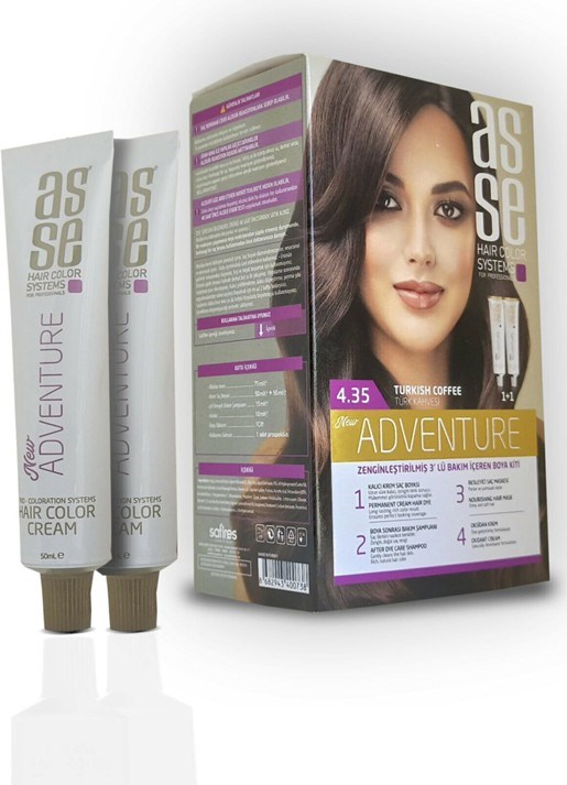 Asse Adventure Set Saç Boyası No:4.35 Türk Kahvesi