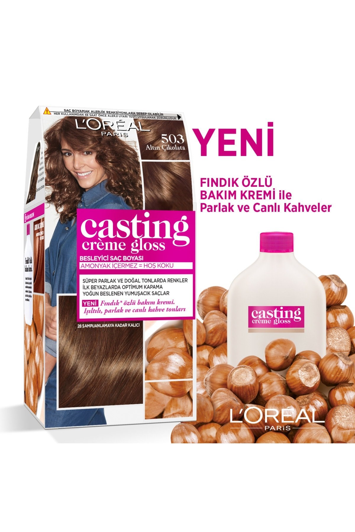 L'Oreal Paris Saç Boyası - Casting Creme Gloss 503 Altın Çikolata 3600523302857