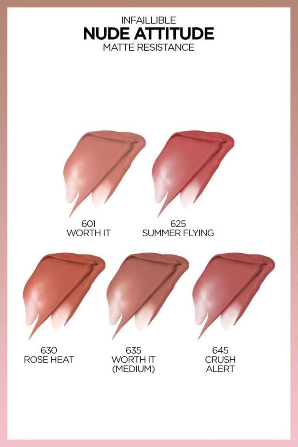 L'oreal Paris Infaillible Matte Resistance Likit Mat Ruj - 630 Rose Heat
