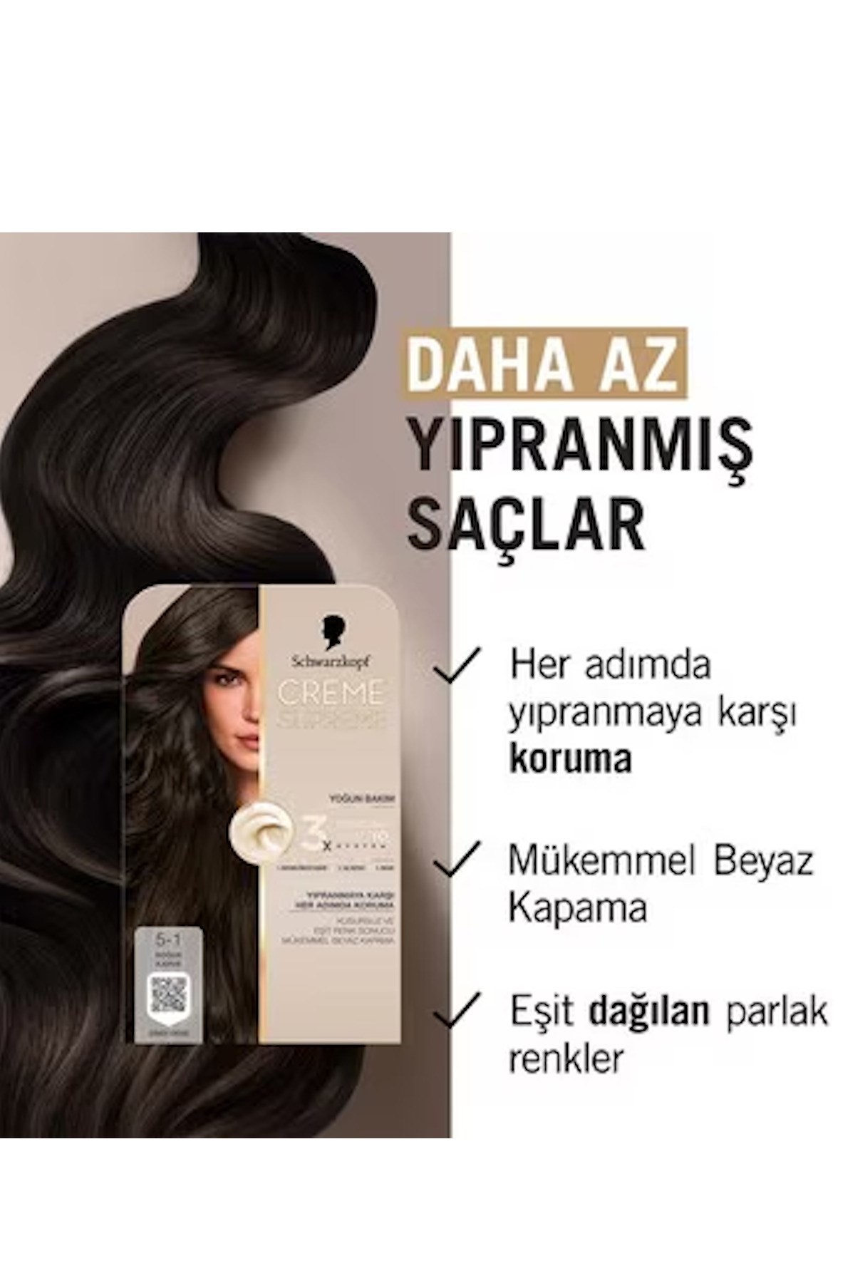 Schwarzkopf Creme Supreme Saç Boyası 5-1 Soğuk Kahve