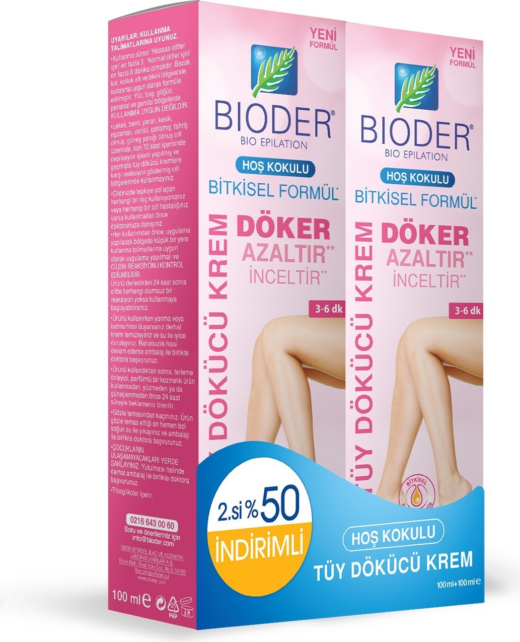 Bioder Women Tüy Dökücü 100 ML x 2