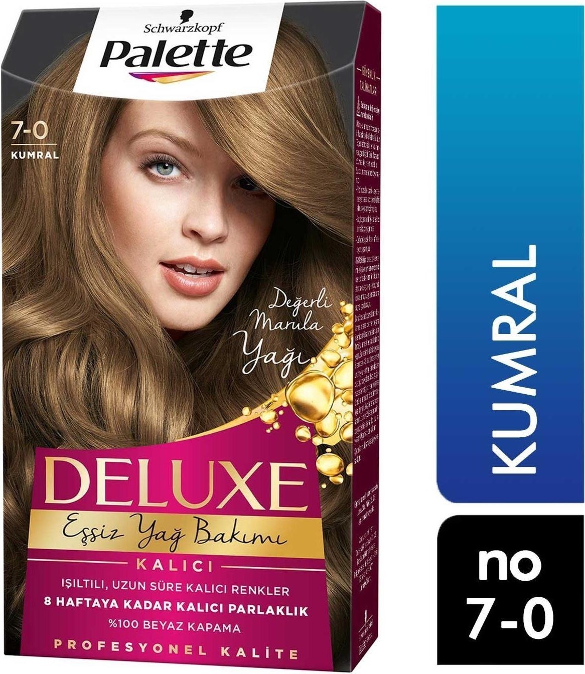 Palette  Palette Deluxe Eşsiz Yağ Bakımı Saç Boyası Kumral 7-0