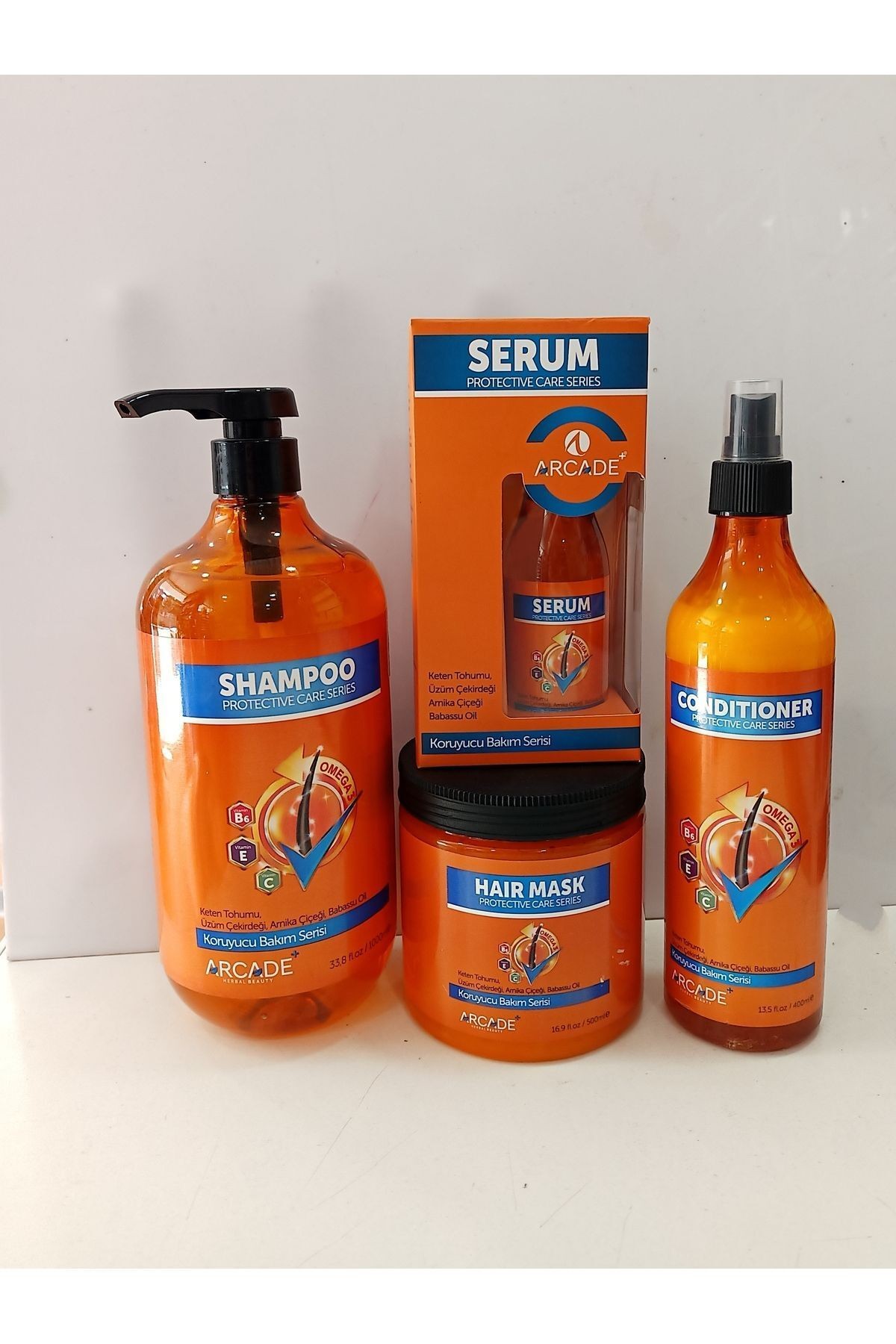 Saç Bakım Şampuanı Koruyyucu Bakım Serisi 1000ML 4Lİ Saç Bakım seti