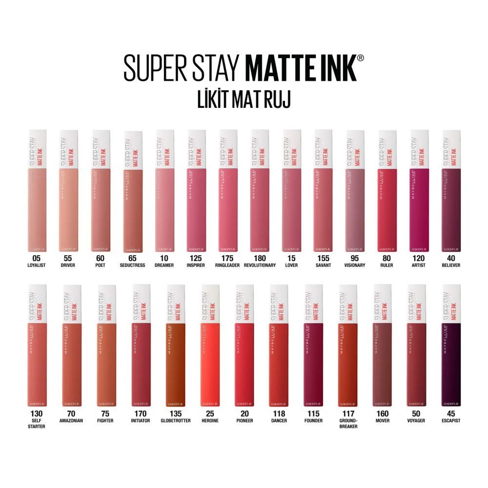 Maybelline New York Super Stay Matte Ink Likit Mat Ruj, 70 Amazonian, Kahverengi, 5 ml