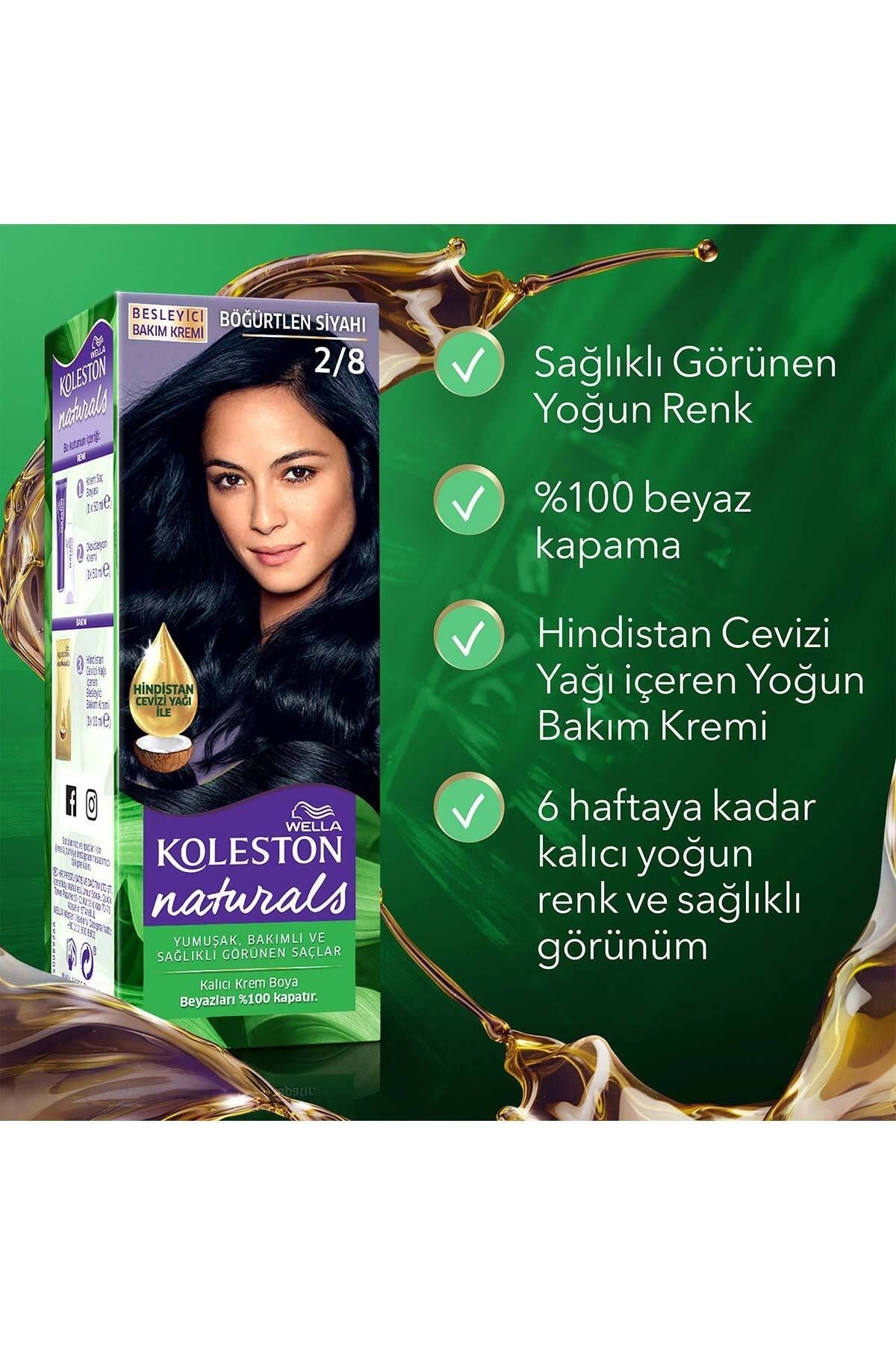 Wella Koleston Naturals Saç Boyası 2/8 Böğürtlen Siyahı