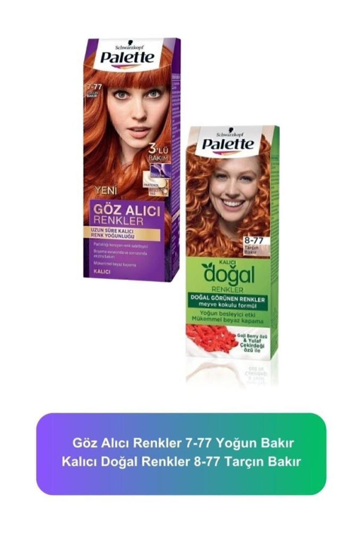 Göz Alıcı Renkler 7-77 Yoğun Bakır Saç Boyası Kalıcı Doğal Renkler 8-77 Tarçın Bakır