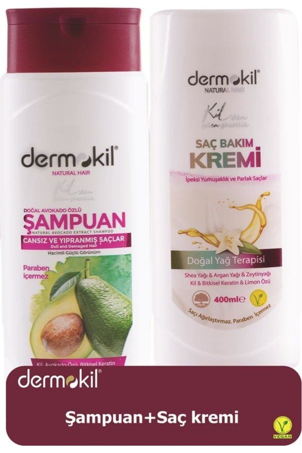 Avokado Şampuan 400 ml + Saç Kremi 400 ml 2'li Set