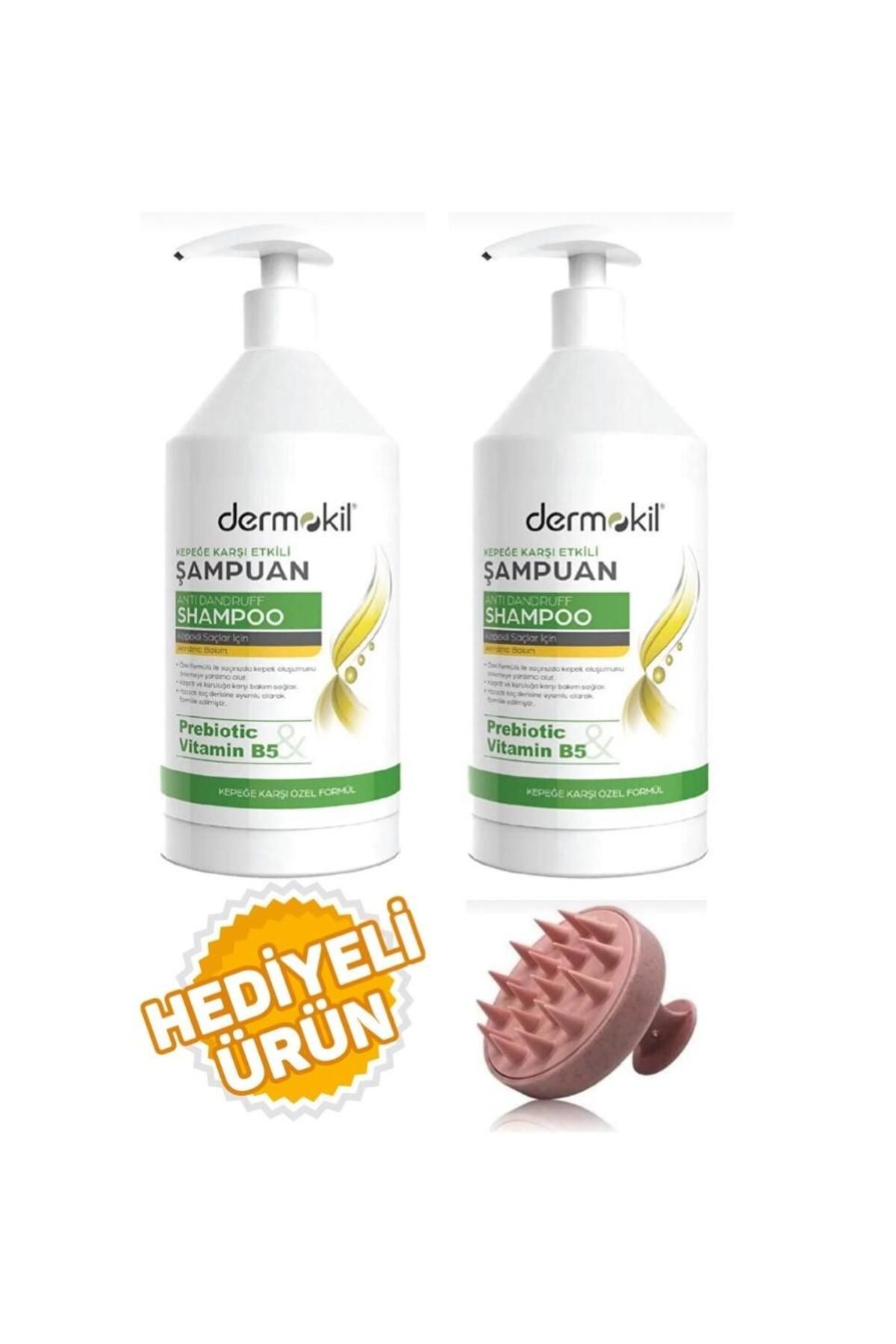 Şampuan Kepeğe Karşı Etkili 1000 Ml 2 Adet+Saç Masaj Tarağı