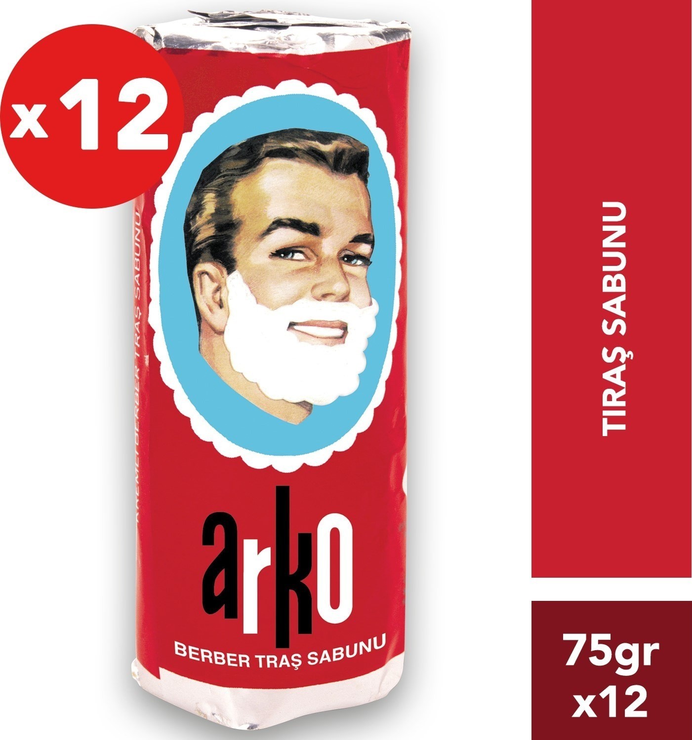 Arko Tıraş Sabunu 75 gr Paket içeriği: 12 Adet
