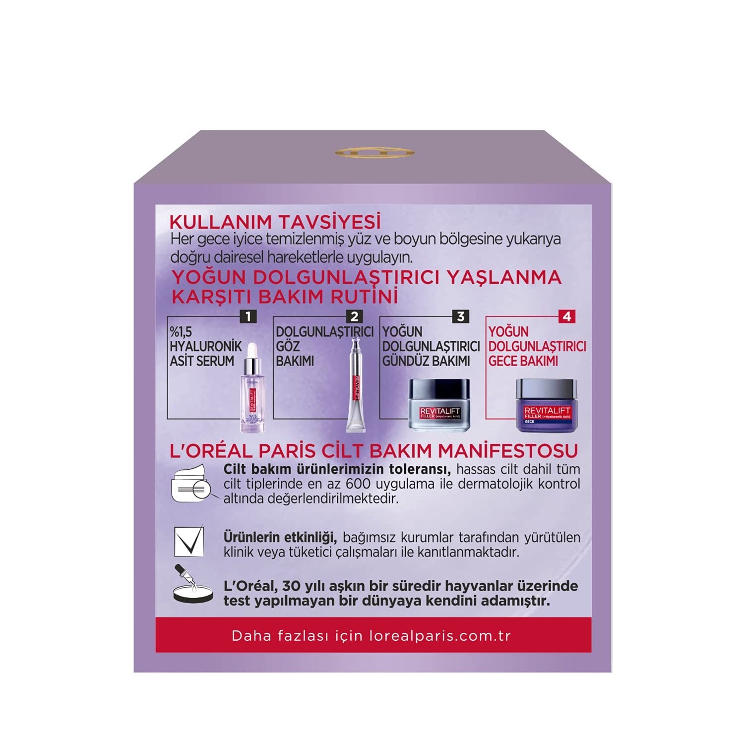 L'Oréal Paris Revitalift Filler Yoğun Dolgunlaştırıcı Yaşlanma Karşıtı Gece Kremi 50 ml - Hyaluronik