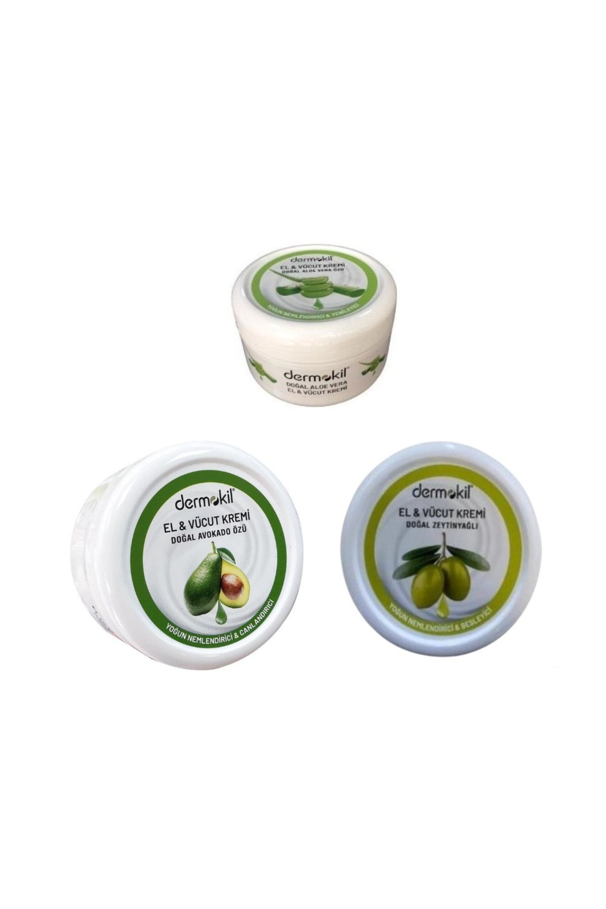 El Ve Yüz Kremi Aloevera-avokado-zeytinyağı 220 Ml 3lü Set