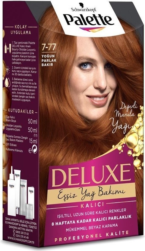  Palette Deluxe 7-77 Yoğun Parlak Bakır Saç Boyası