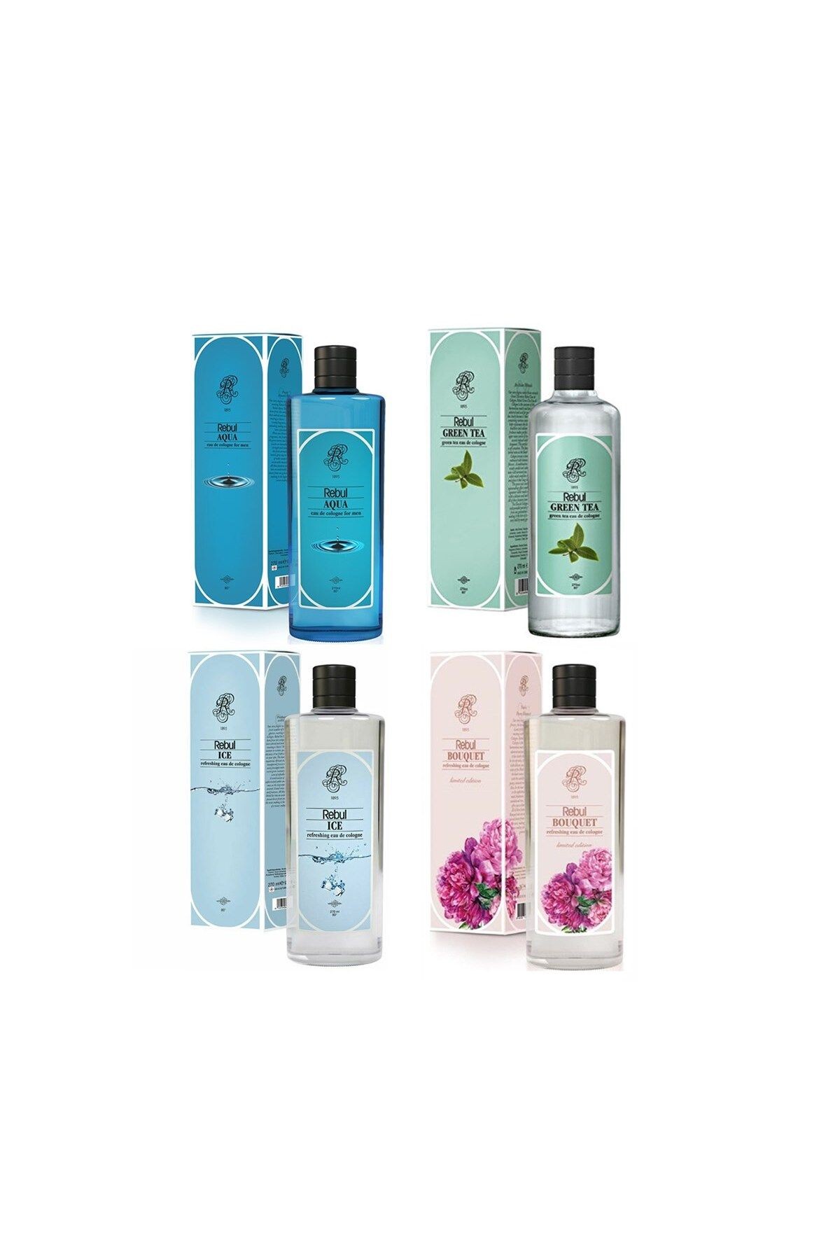 Bouquet + Aqua + Green Tea + Ice Kolonya 270 ML