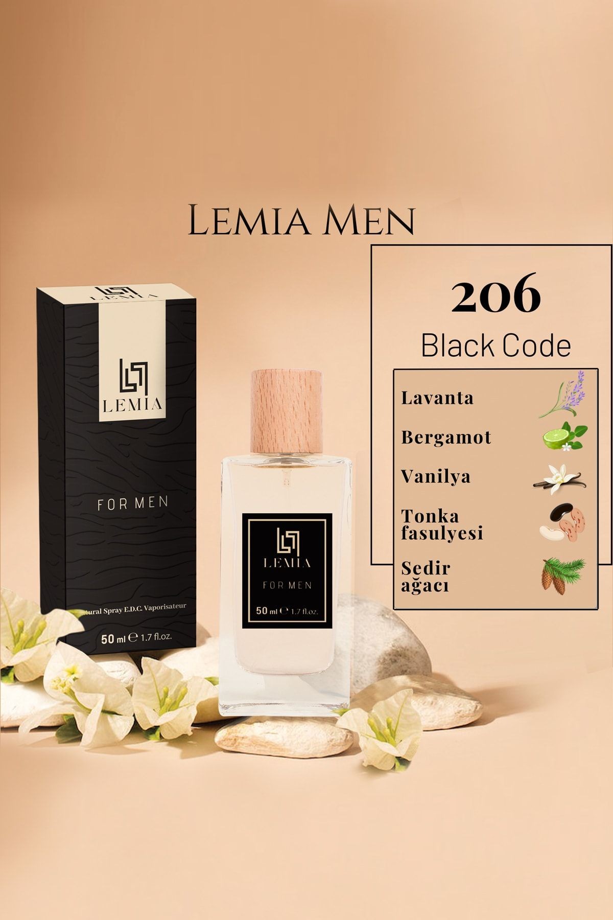 206 Black Code Erkek Edc 50ml