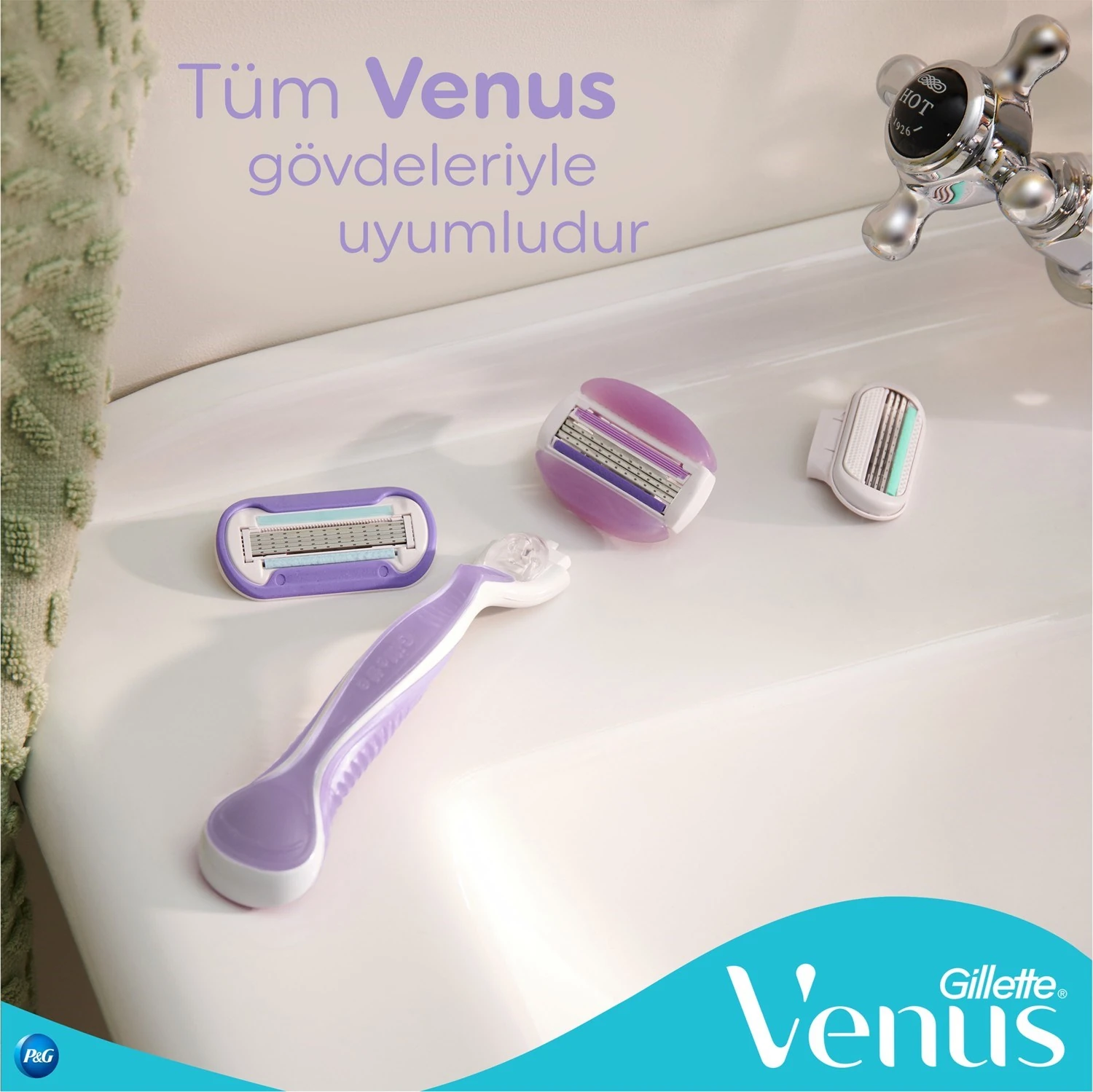 Gillette Venus Comfortglide Breeze Kadın Tıraş Makinesi + Yedek Tıraş Bıçağı 2'li