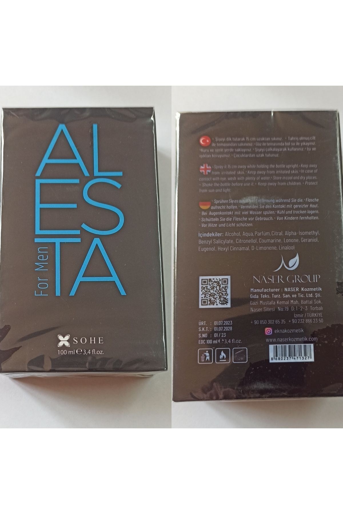 Soshe Alesta Erkek Parfüm 100 ml (FOR MEN) Sevgililer Günü Özel