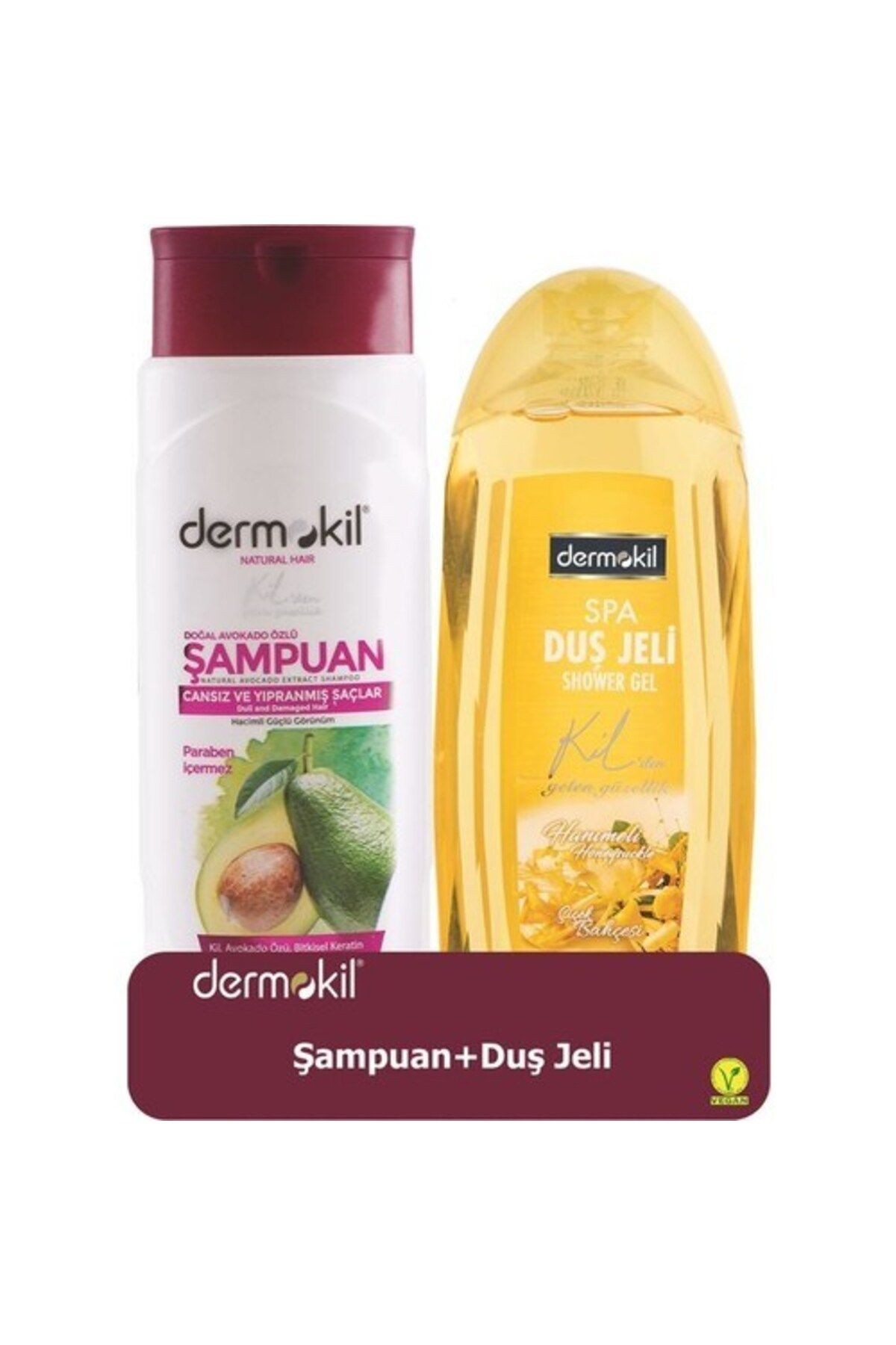 Avokado Şampuan 400 ml + Hanımeli Duş Jeli 400 ml 2'li S