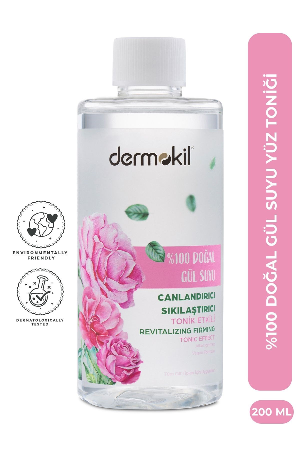 Dermokil %100 Doğal Gül Suyu Canlandırıcı Sıkılaştırıcı Tonik