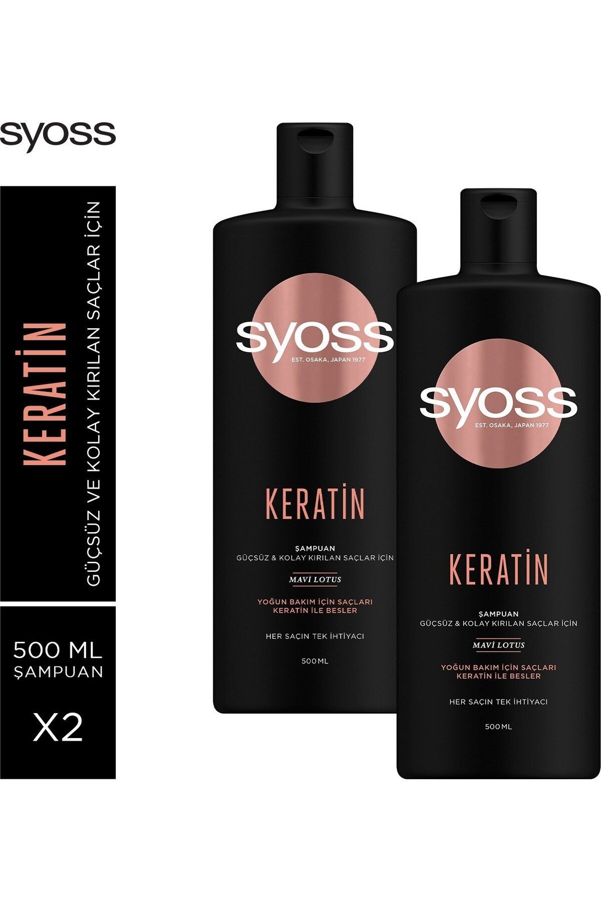 Keratin Mükemmelliği Şampuan 500 Ml X 2 Adet