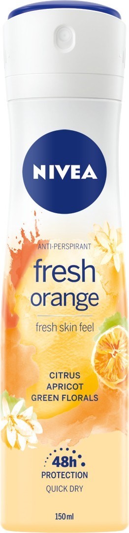 Nivea Kadın Sprey Deodorant Fresh Orange, 48 Saat Anti-perspirant koruma, 150 ml
