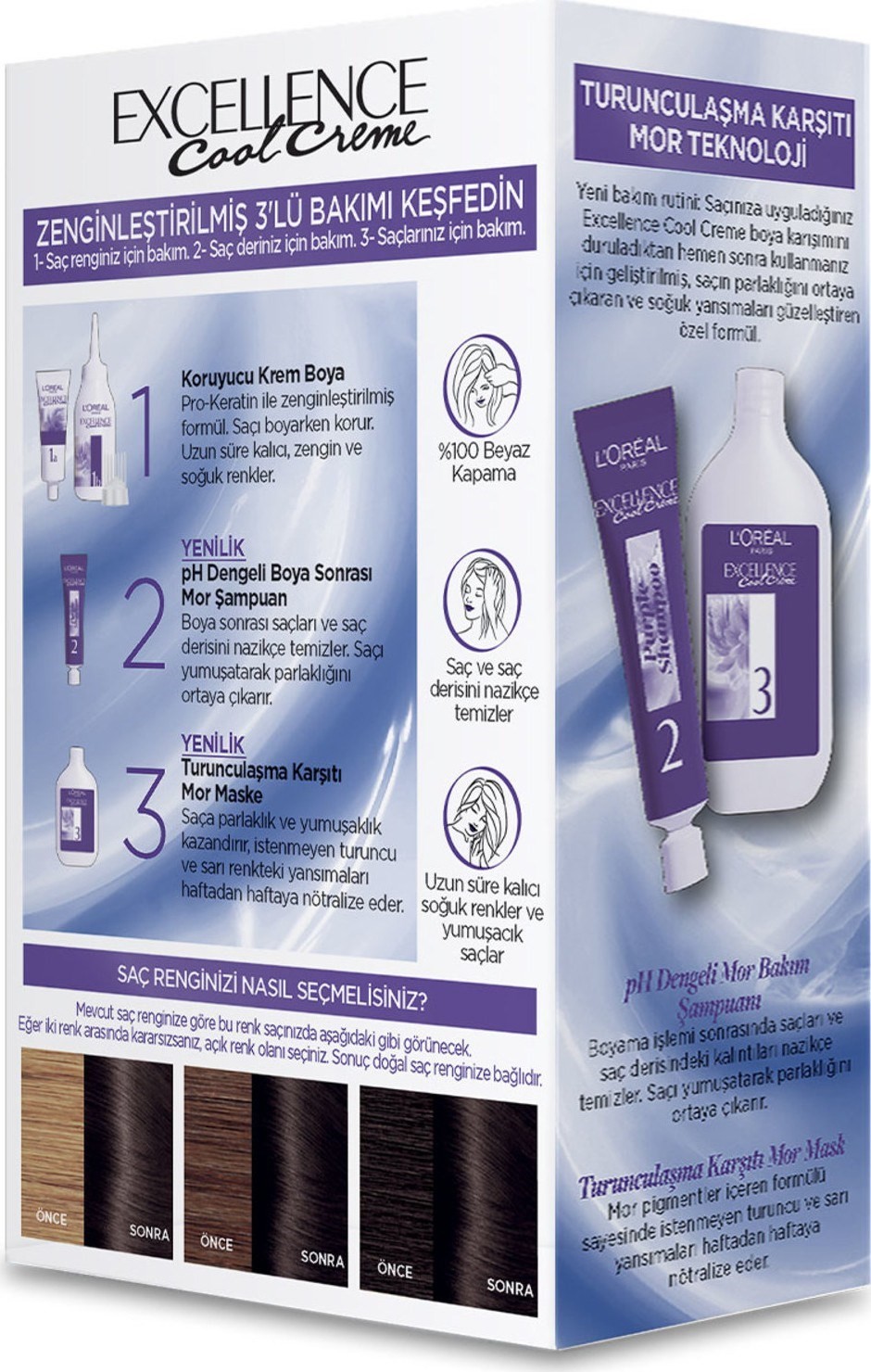 L’Oréal Paris Excellence Cool Creme Saç Boyası – 5.11 Ekstra Küllü Açık Kahve