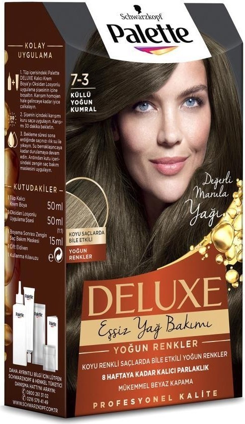 Palette Deluxe Yoğun Renkler 7-3 Küllü Yoğun Kumral Saç Boyası