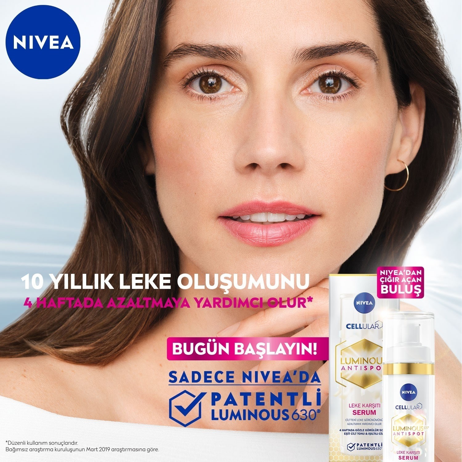 Nivea Luminous630 Leke Karşıtı Serum 30ml,Güneş, Hamilelik ve Ergenlik Lekeleri için Cilt Serumu, Eş