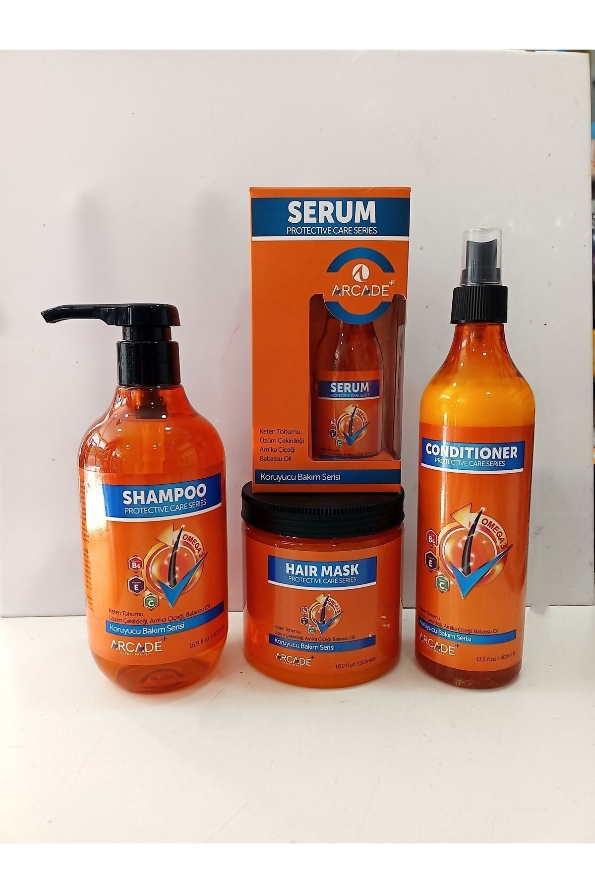 Saç Bakım Şampuanı Koruyyucu Bakım Serisi 500ML 4Lİ Saç Bakım seti