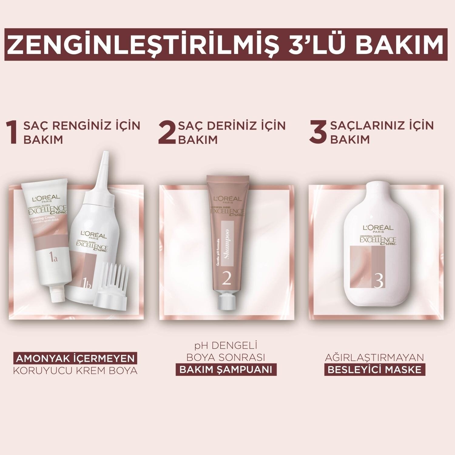 L’oréal Paris Excellence Creme Nude Renkler Saç Boyası – 6u Nude Koyu Kumral
