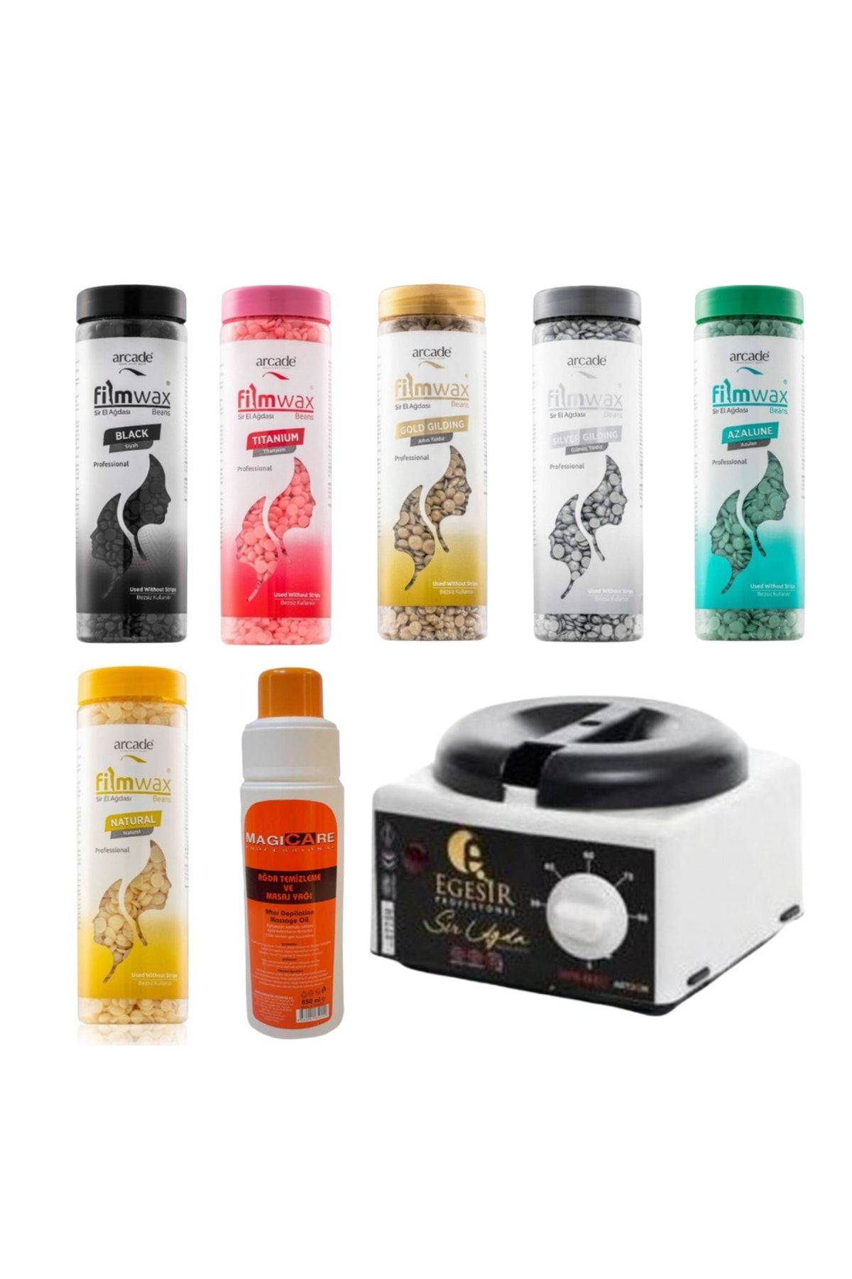 Boncuk Sir Ağda 400 Gr + Ağda Makinası +ağda Temizleme Ve Masaj Yağı 850 Ml Sir Ağda Seti
