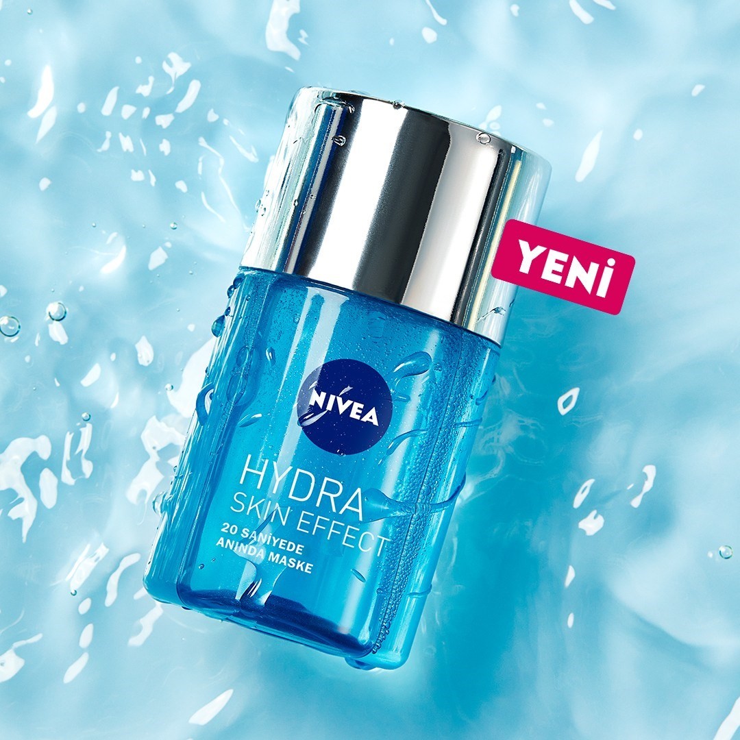 Nivea Hydra Skin Effect 20 Saniyede Anında Yüz Maskesi 100ml, Saf Hyaluron, 72 Saat Nemlendirme, Dol