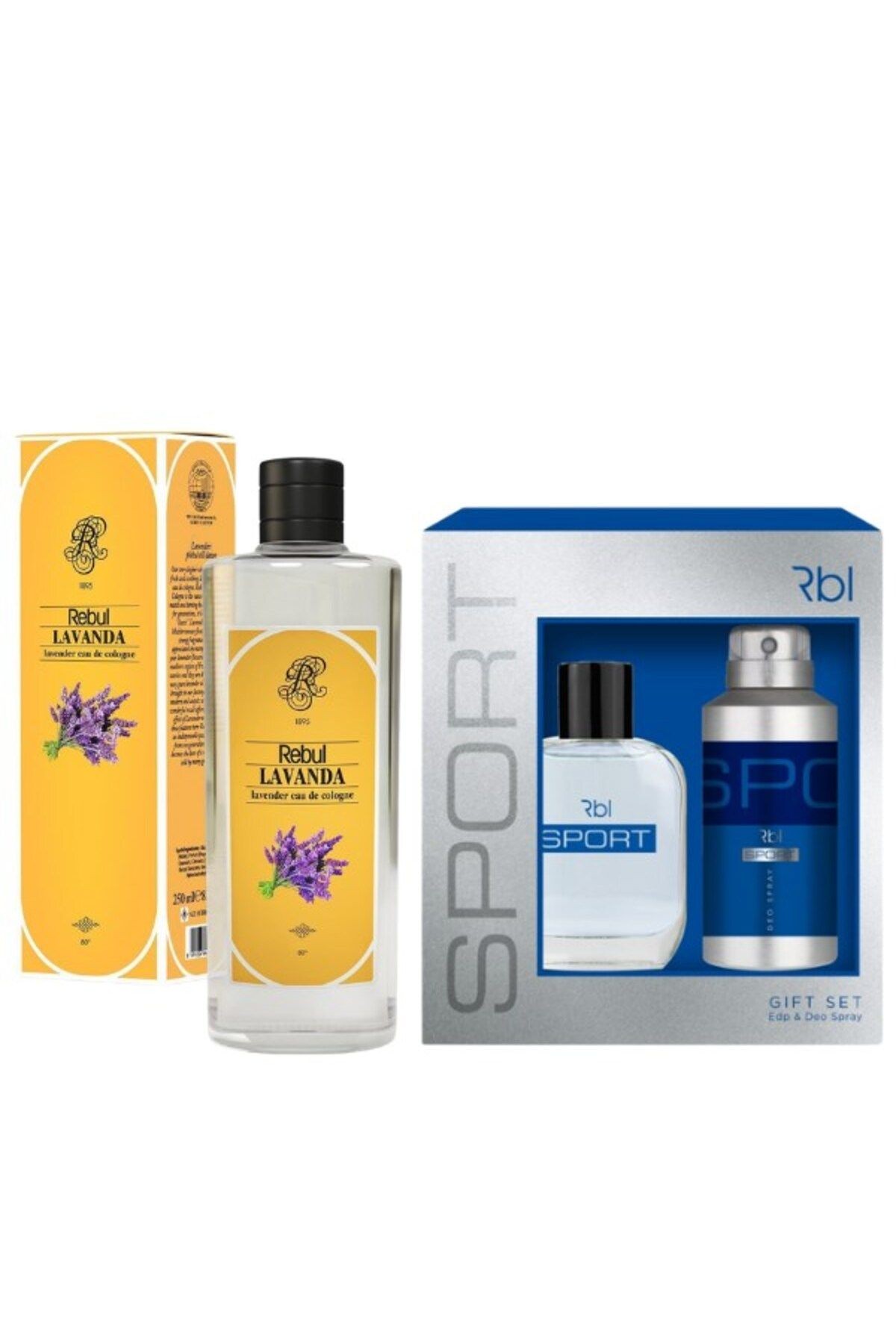 Sport Set Parfüm 100 ml + Deodorant Spray 150 ml + Lavanda Kolonya Cam Şişe 250 ml Özel Set