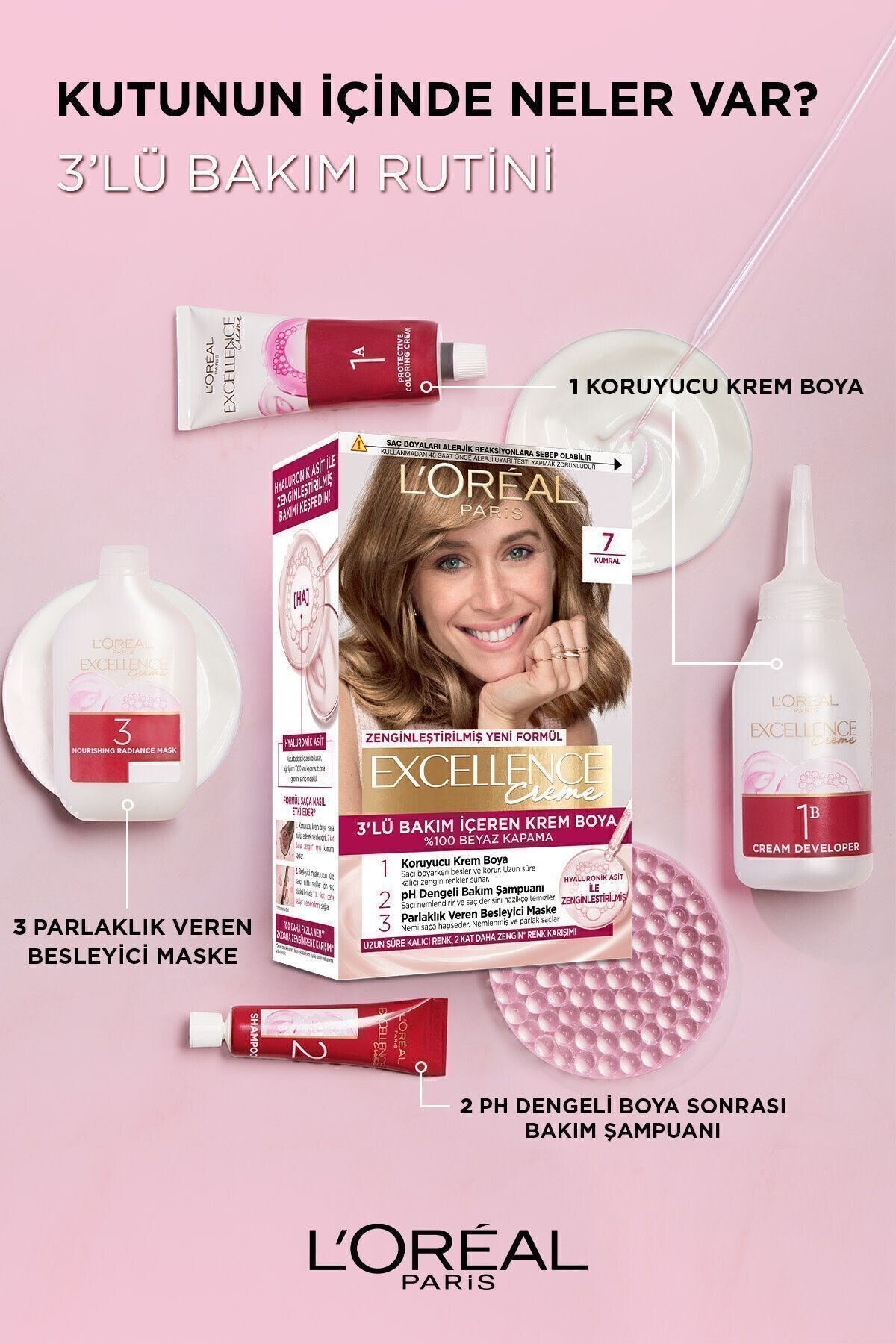L'Oreal Paris Creme Saç Boyası 7.43 Sultan Bakırı