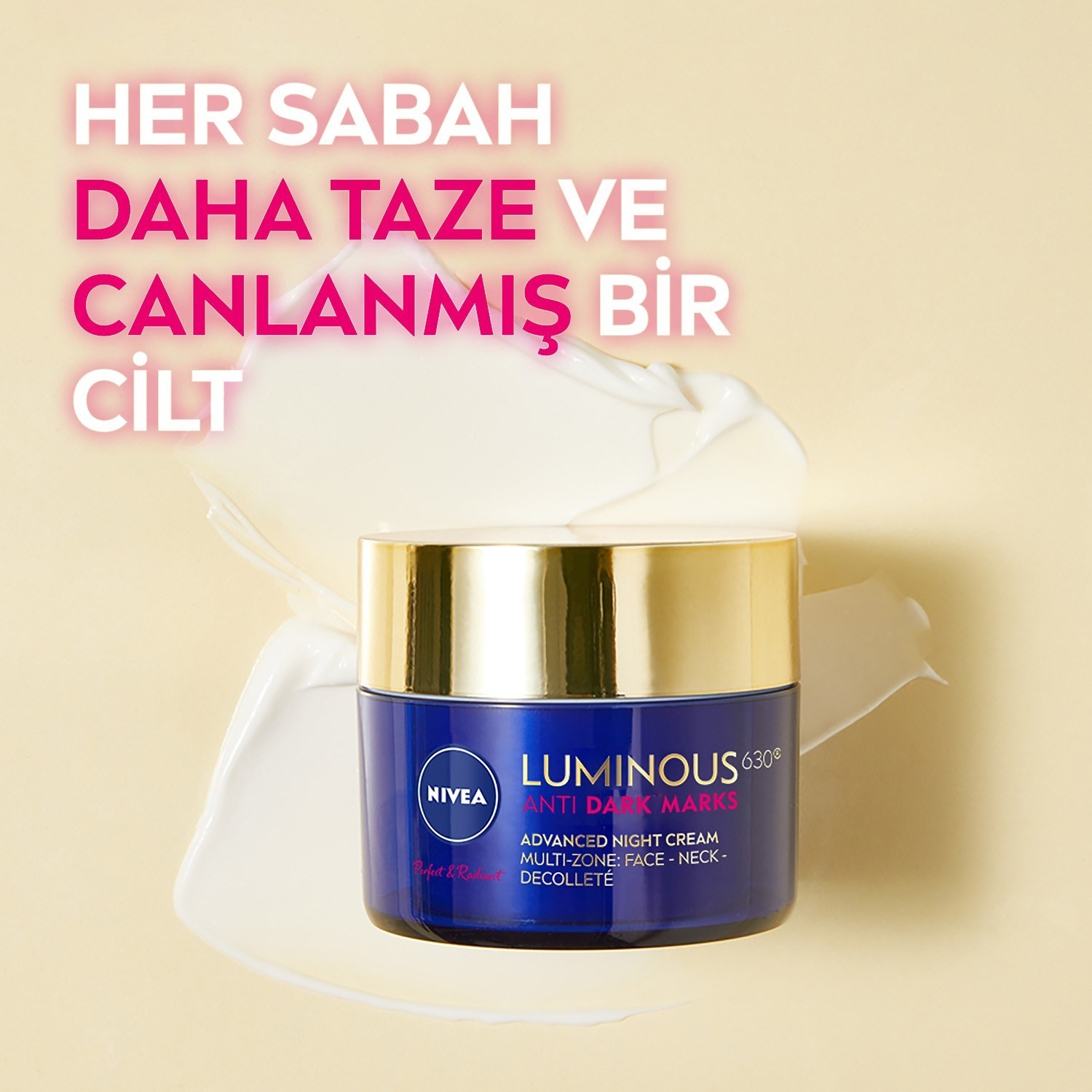 Nivea Luminous630 Leke Karşıtı Gece Yüz Bakım Kremi 50ml,Hyaluronik Asit, Tüm Cilt Tipleri