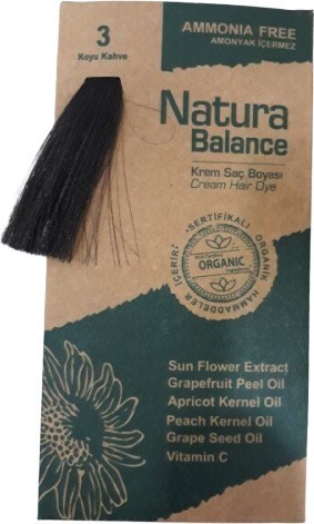 Natura Balance (Krem Saç Boyası) Koyu Kahve 3 60ML