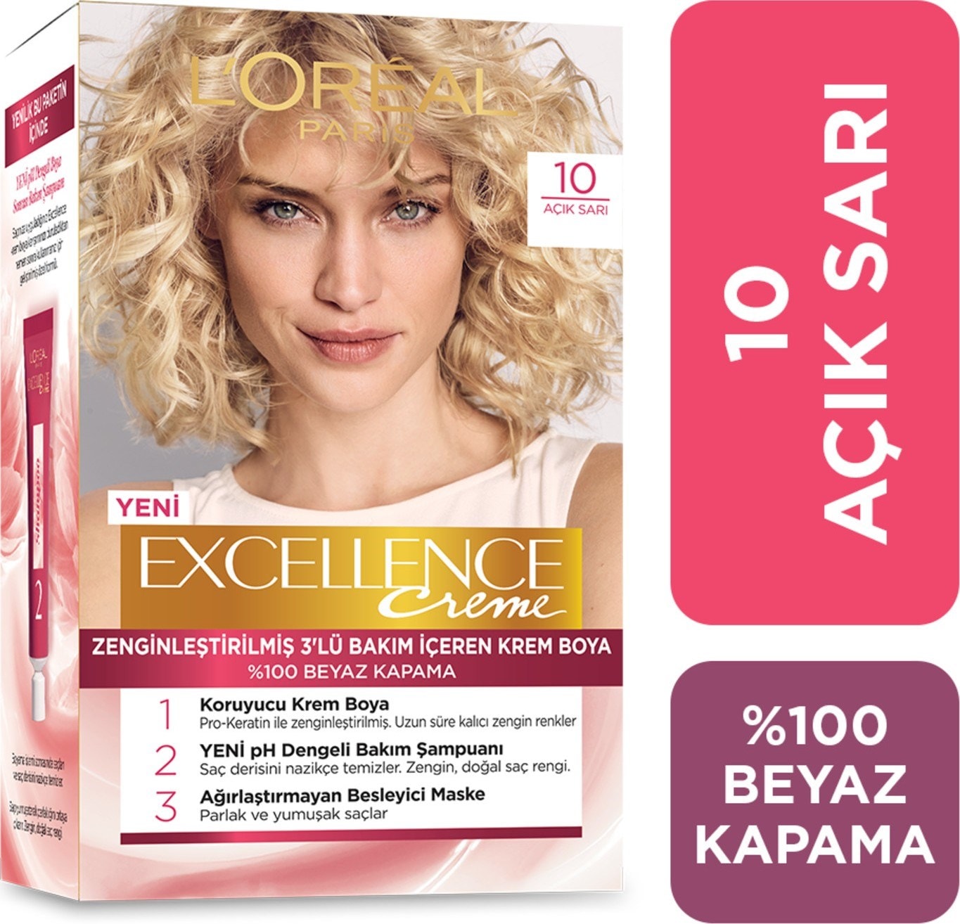 L'Oréal Paris Excellence Creme Saç Boyası - 10 Açık Sarı