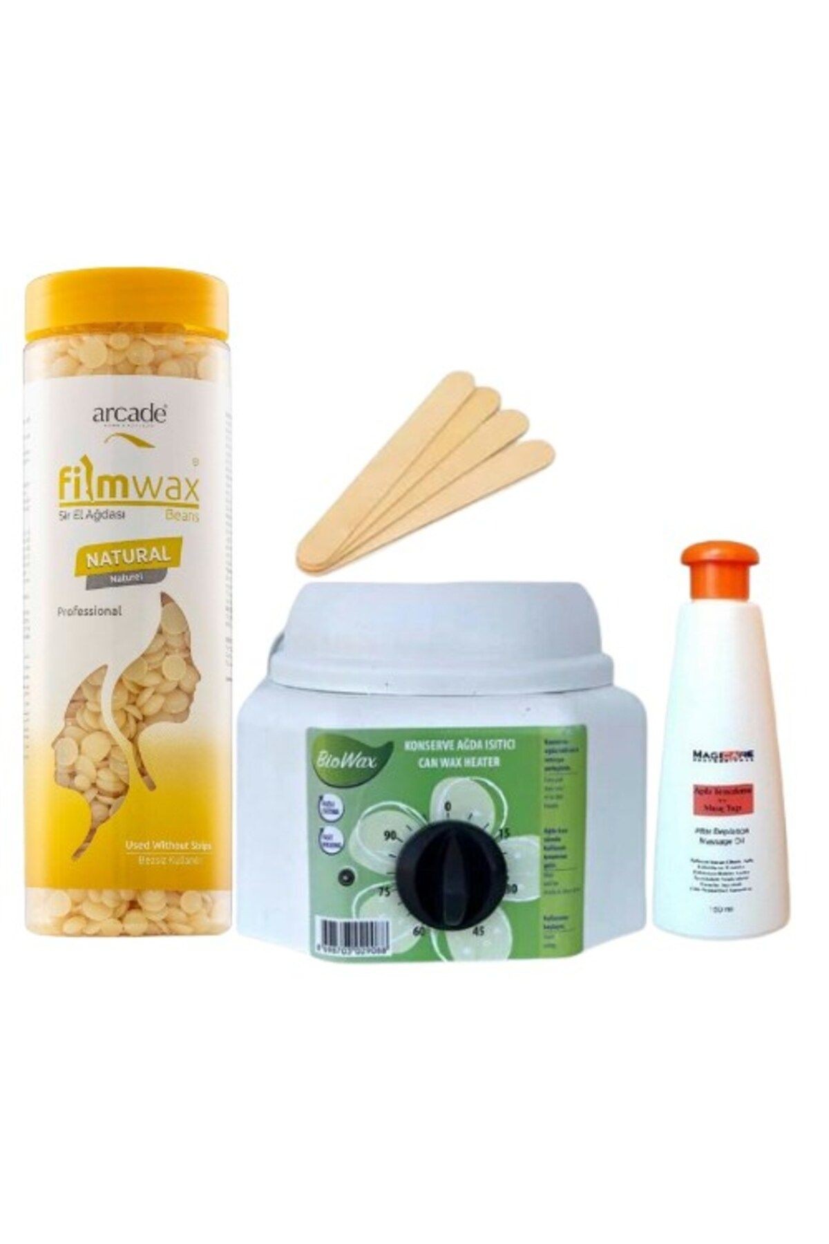 Filmwax Boncuklu Sir El Ağda 400 Gr Natural Ağda Isıtıcılı Set