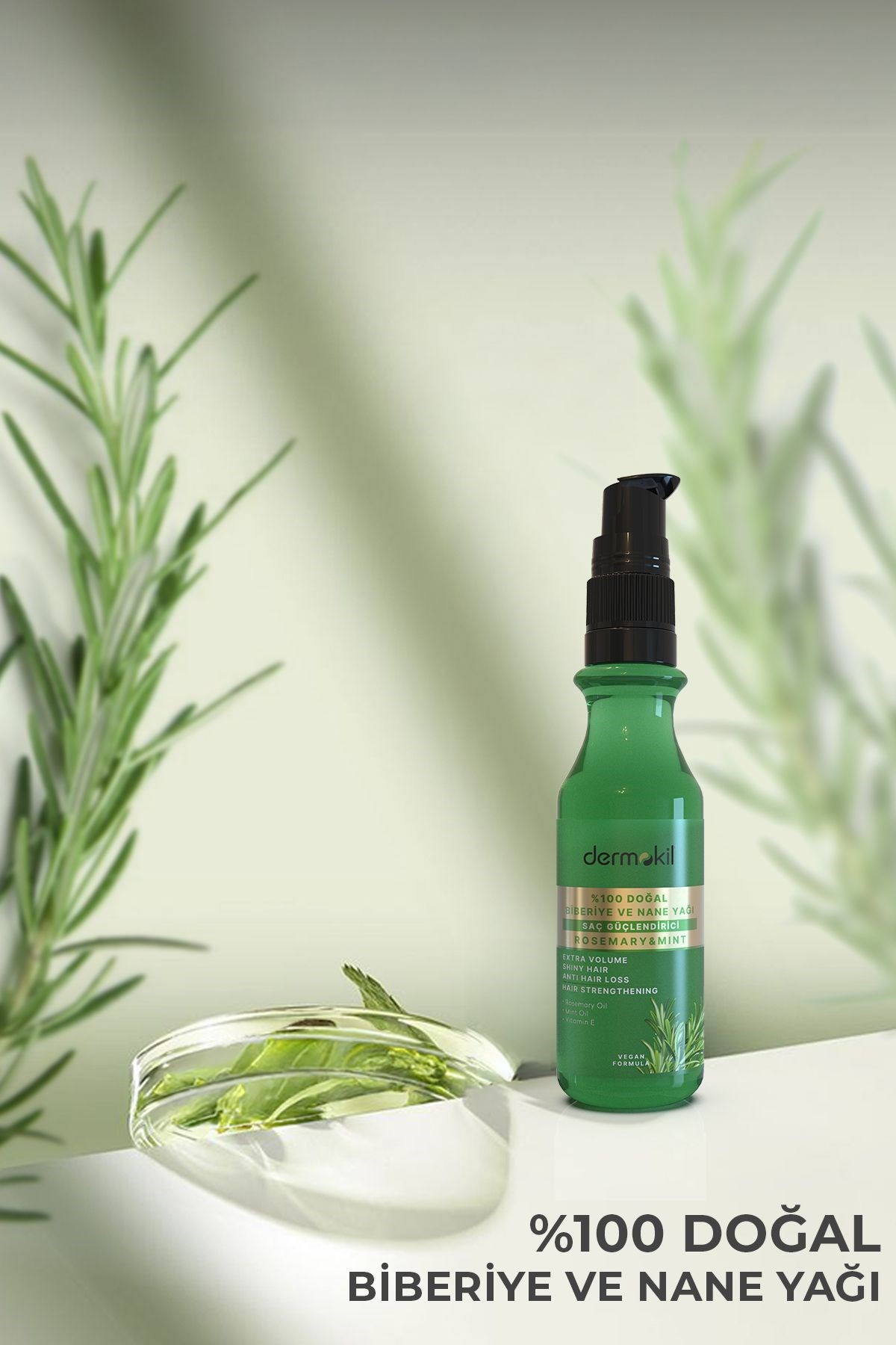 Dermokil %100 Doğal Biberiye ve Nane Yağı 75 ml