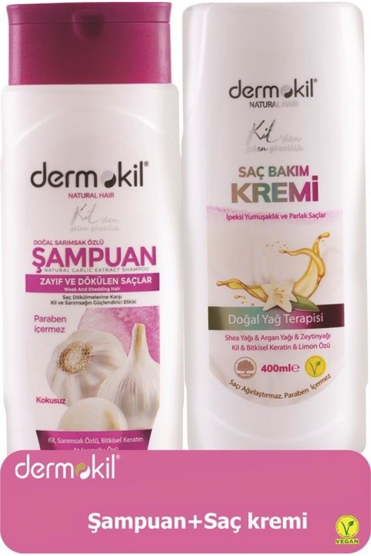 Sarımsak Özlü Şampuan 400 ml + Saç Kremi 400 ml 2'li Set