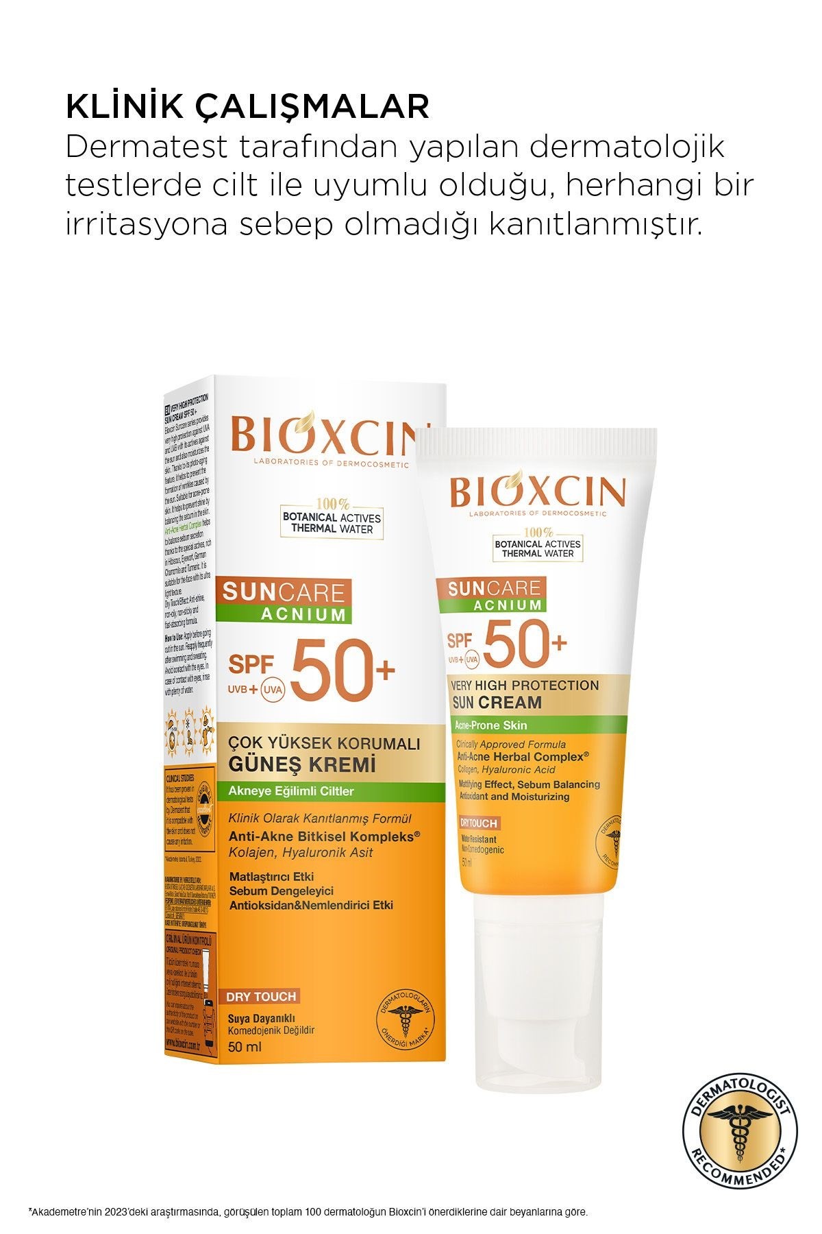 Bioxcin Spf 50+ Güneş Kremi 50 ml Akneye Eğilimli Cilt