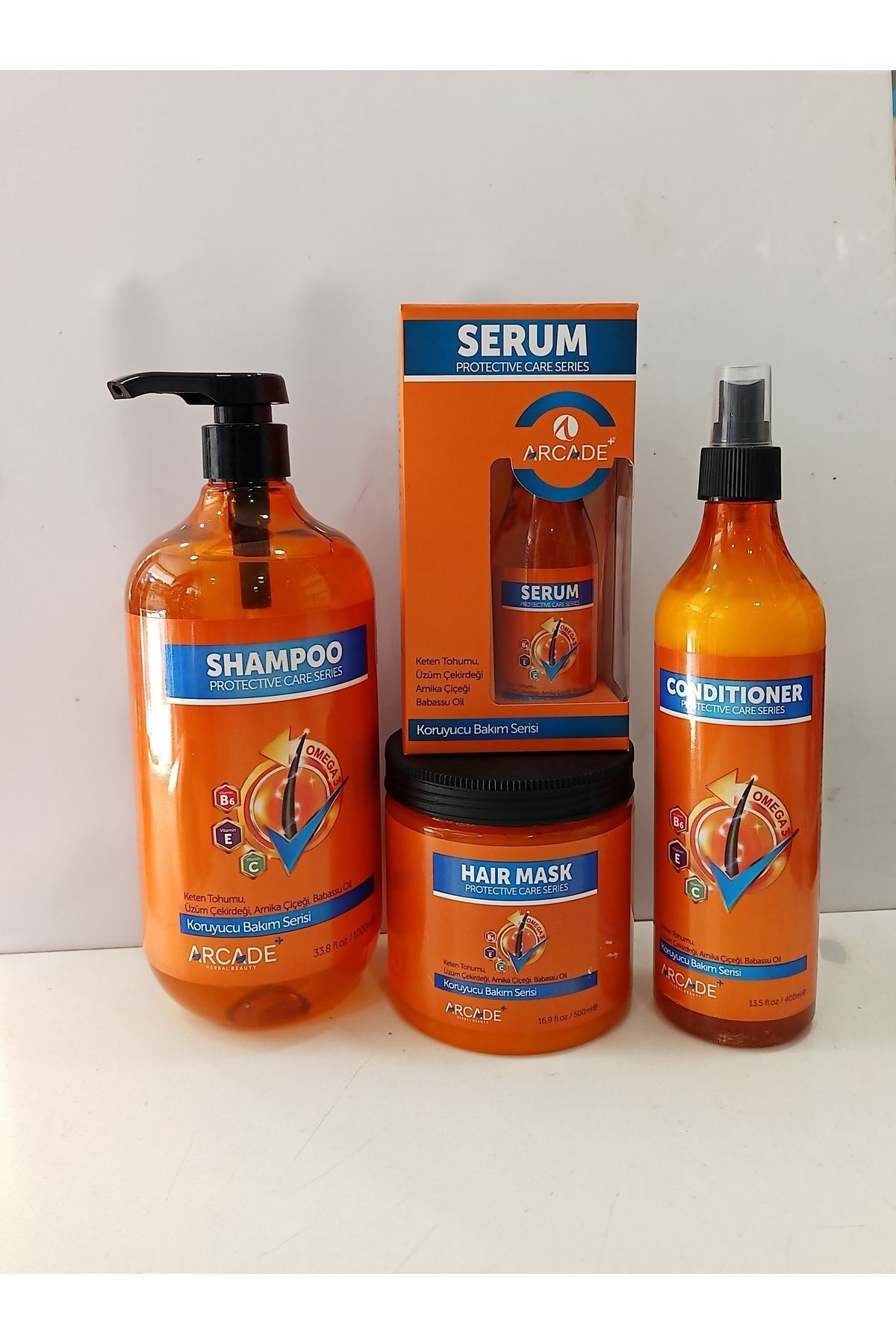 Saç Bakım Şampuanı Koruyyucu Bakım Serisi 1000ML 4Lİ Saç Bakım seti