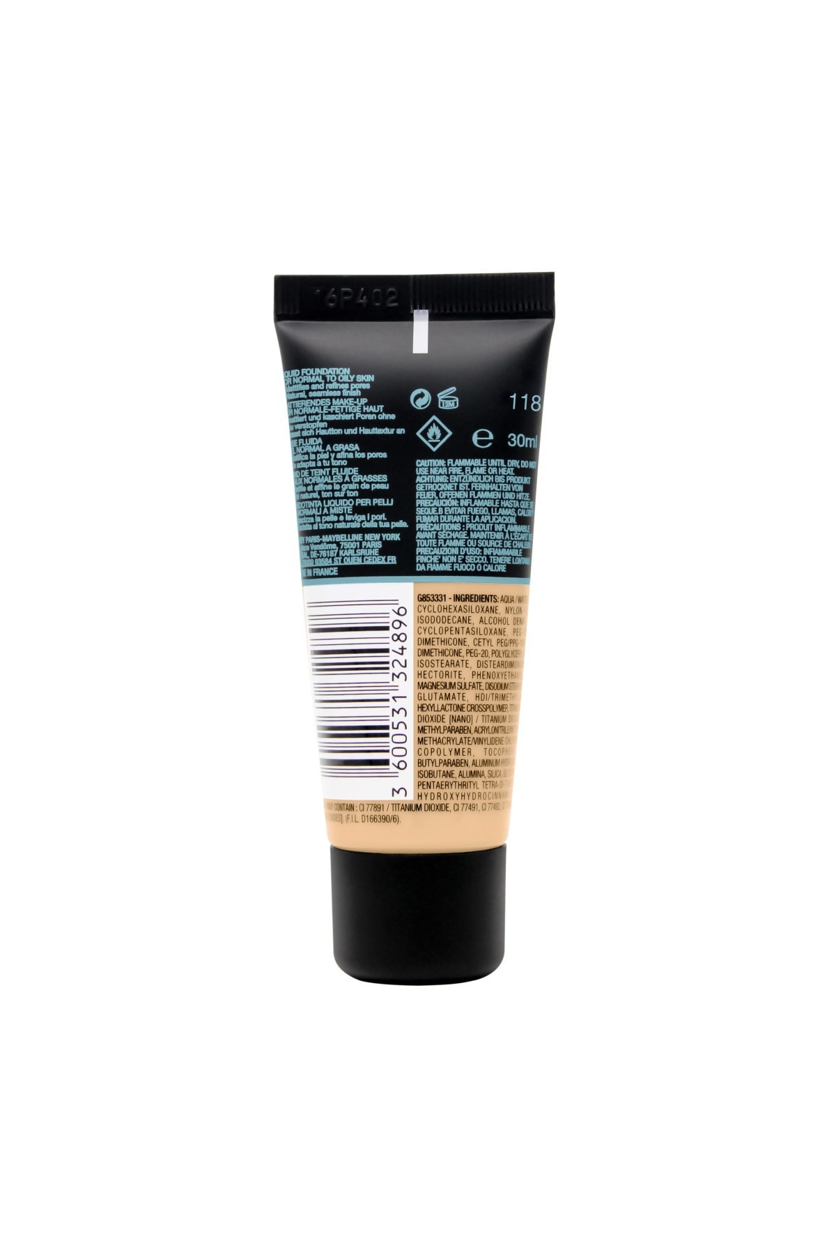 Maybelline New York Fondöten  Fit Me Matte  Poreless Foundation 118 Nude