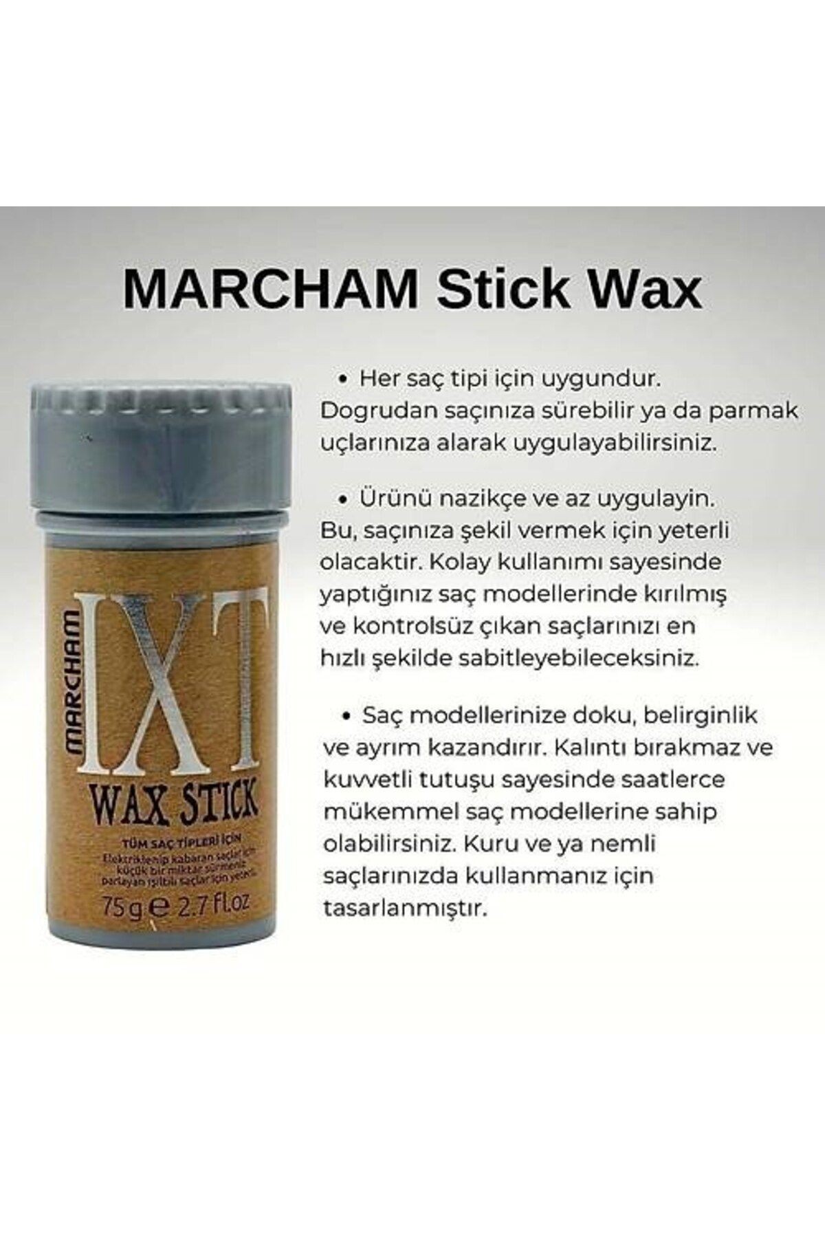 Stick WAX 75 gr - Bayanlar İçin x 1 Adet + Saç Şekillendirici Stick Wax For Men X 1 Adet