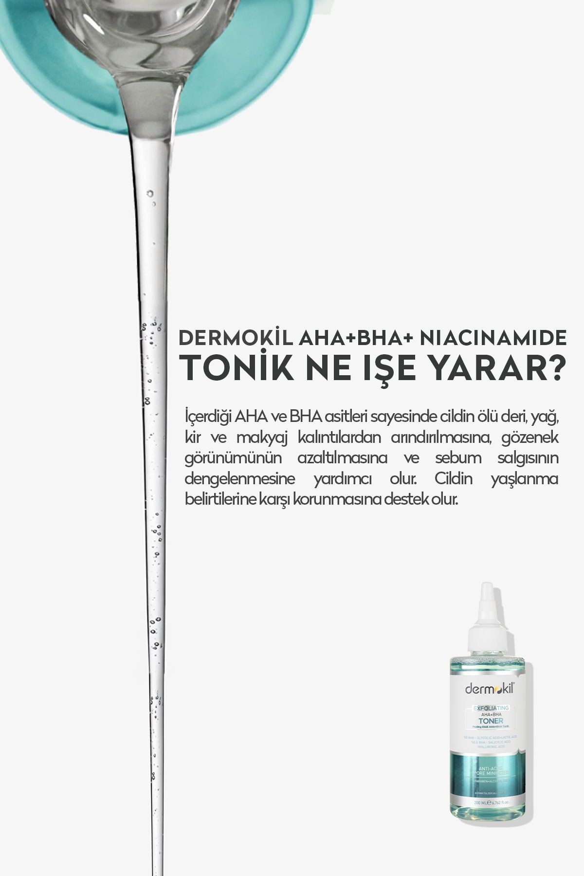 Exfoliating Aha Bha Niacinamide Tonik 200 ml