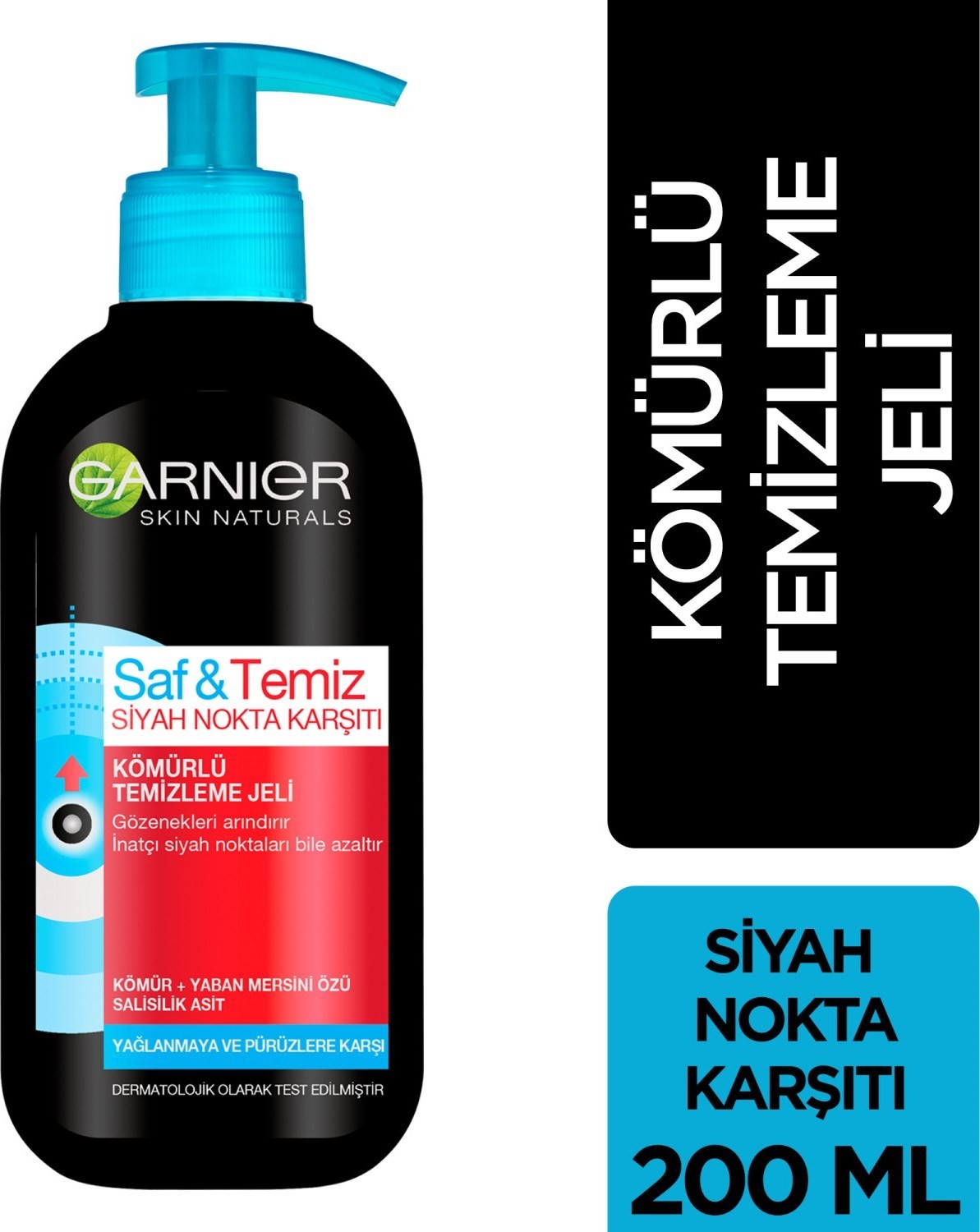 Garnier Saf & Temiz Siyah Nokta Karşıtı Kömürlü Temizleme Jeli 200 ml