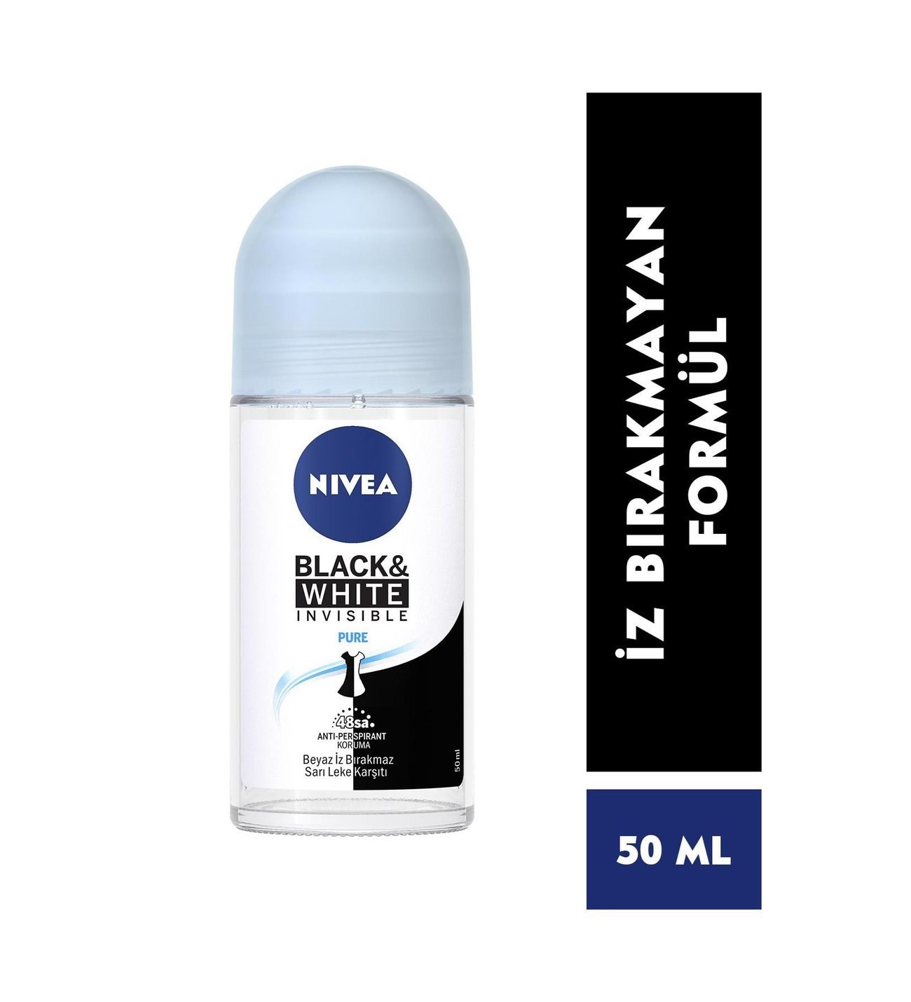 Nivea Bayan Roll-On Invisible Black White Pure 50 Ml