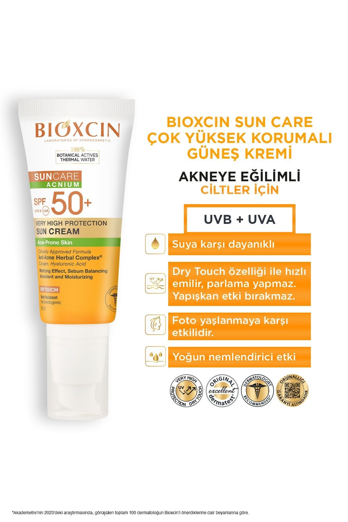 Bioxcin Spf 50+ Güneş Kremi 50 ml Akneye Eğilimli Cilt