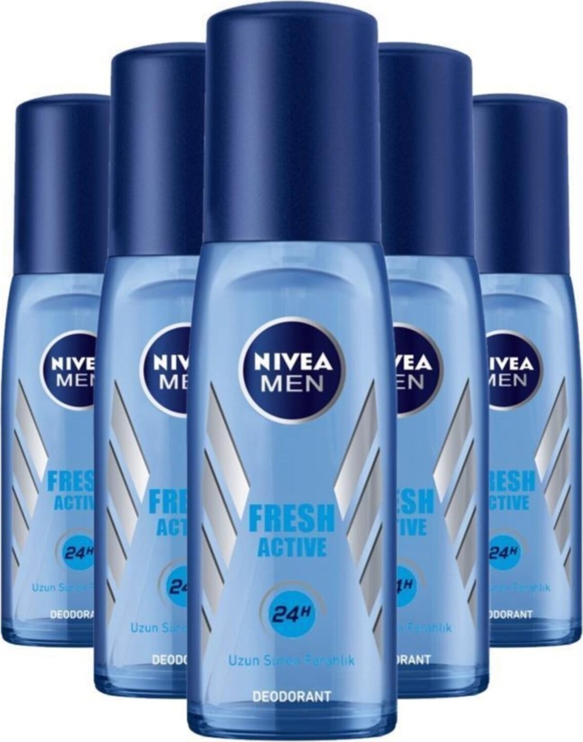 Nivea Deodorant Erkek Fresh Active Pump Sprey 75 ml X5