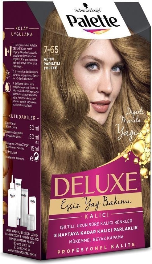 Palette Deluxe 7-65 Altın Parıltılı Toffee Saç Boyası