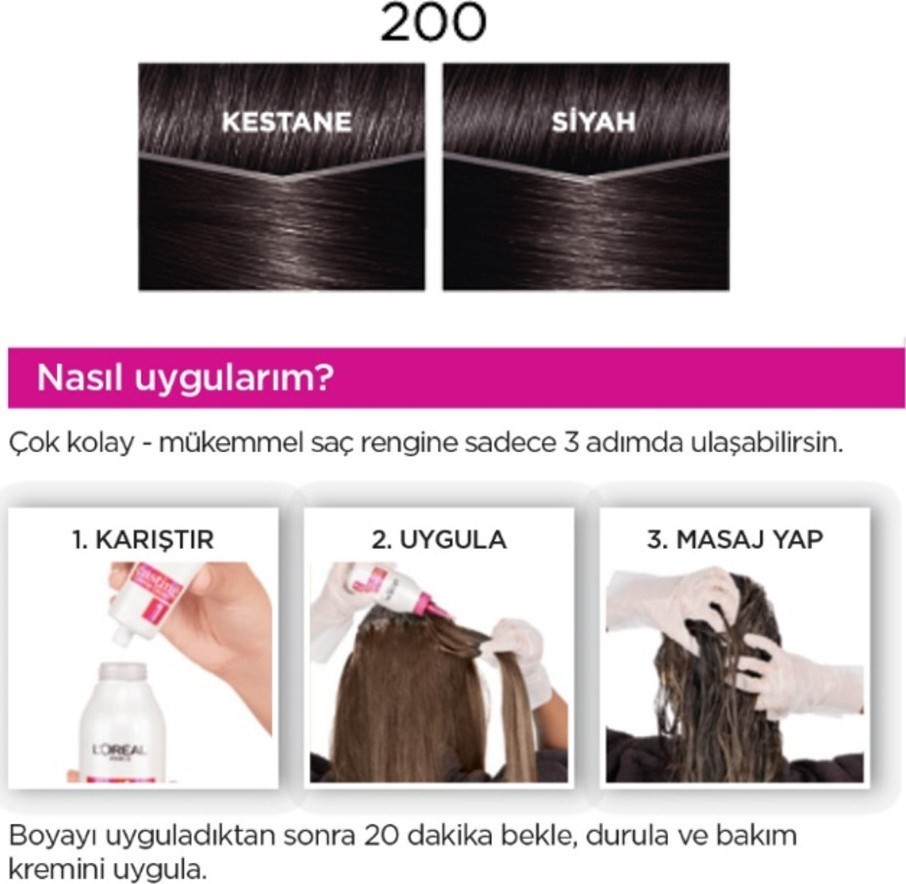 L'Oréal Paris Casting Crème Gloss Saç Boyası 200 Karadut Siyahı